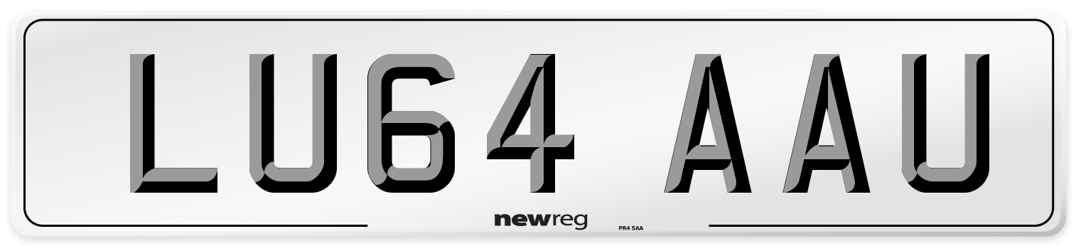 LU64 AAU Number Plate from New Reg
